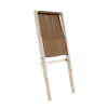 Chaise pliante en hêtre et matelas en coton mocca 65x88x75cm Boogie raw - Karup Design
