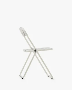 Chaise pliante transparente et acier blanc Plia - Anonima Castelli