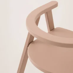 Chaise pour enfant en bois de hêtre massif coloré rose blush Growing Green - Nobodinoz