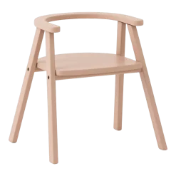 Chaise pour enfant en bois de hêtre massif coloré rose blush Growing Green - Nobodinoz