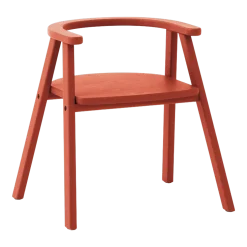 Chaise pour enfant en bois de hêtre massif coloré rouge Growing Green - Nobodinoz