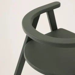 Chaise pour enfant en bois de hêtre massif coloré vert profond Growing Green - Nobodinoz