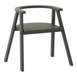 Chaise pour enfant en bois de hêtre massif coloré vert profond Growing Green - Nobodinoz