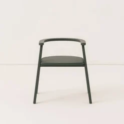 Chaise pour enfant en bois de hêtre massif coloré vert profond Growing Green - Nobodinoz