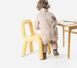 Chaise pour enfant en coton imprimé giraffe Mini Bold - Moustache