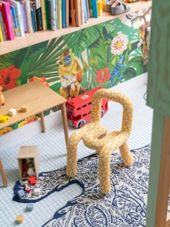 Chaise pour enfant en coton imprimé giraffe Mini Bold - Moustache