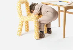Chaise pour enfant en coton imprimé giraffe Mini Bold - Moustache