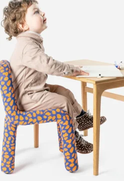 Chaise pour enfant en coton imprimé parrot Mini Bold - Moustache