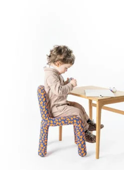 Chaise pour enfant en coton imprimé parrot Mini Bold - Moustache