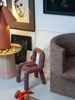 Chaise pour enfant en coton imprimé parrot Mini Bold - Moustache