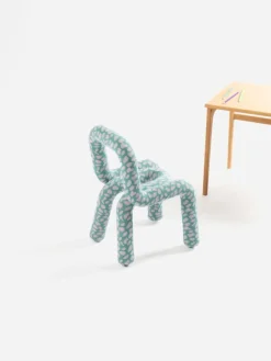 Chaise pour enfant en coton imprimé turtle Mini Bold - Moustache