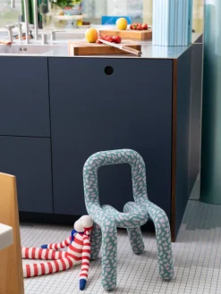Chaise pour enfant en coton imprimé turtle Mini Bold - Moustache