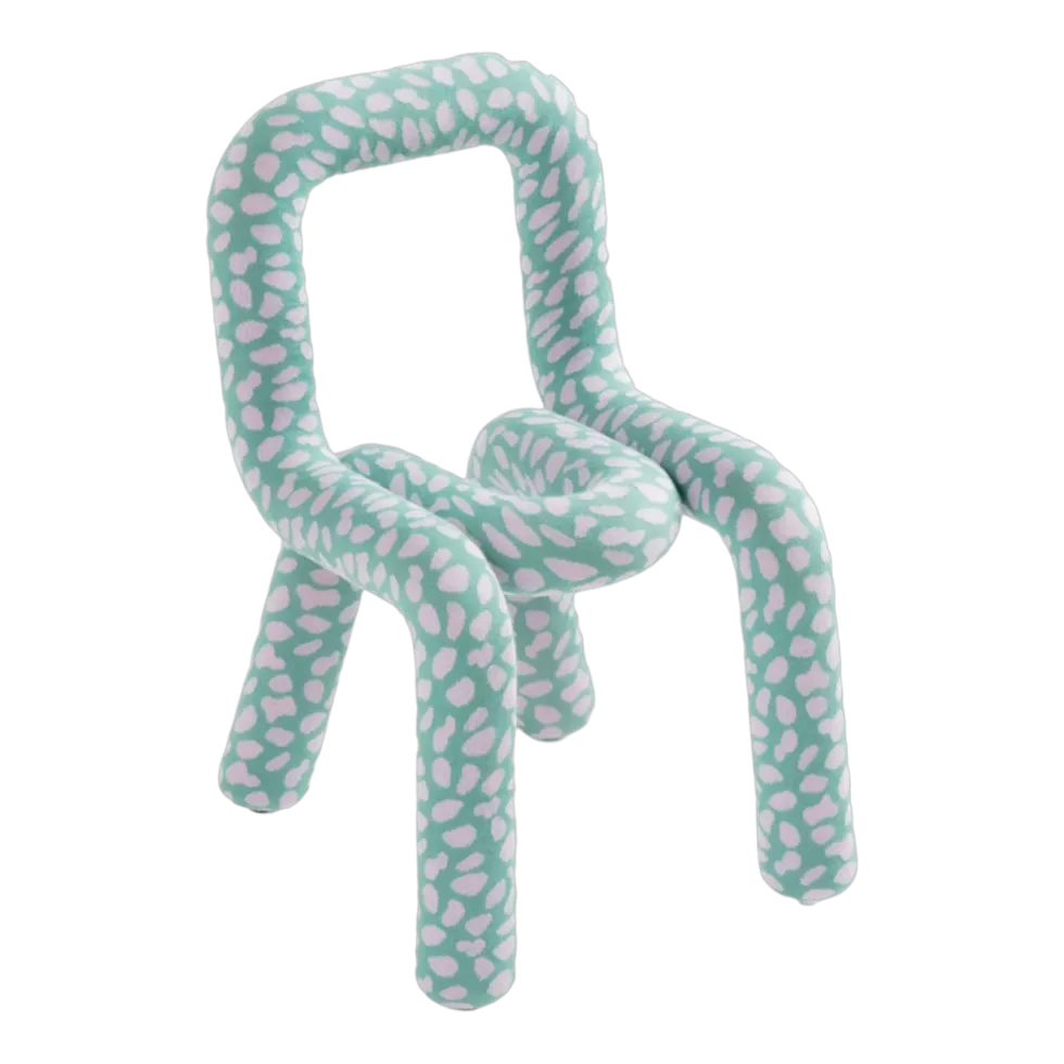 Chaise pour enfant en coton imprimé turtle Mini Bold - Moustache