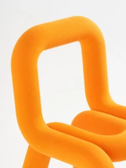 Chaise pour enfant en coton orange Mini Bold - Moustache