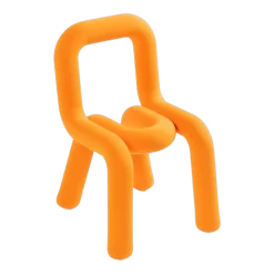 Chaise pour enfant en coton orange Mini Bold - Moustache