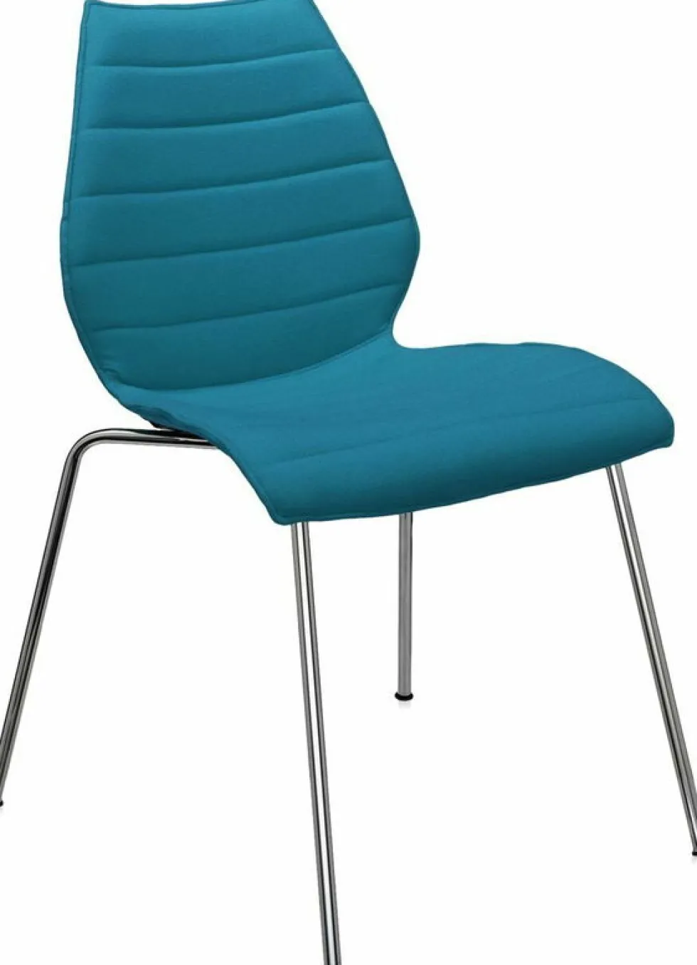 Chaise rembourrée bleue pétrole Maui Soft - Kartell