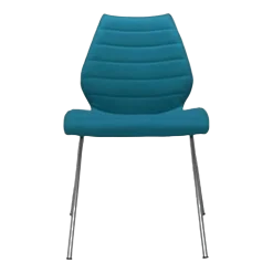 Chaise rembourrée bleue pétrole Maui Soft - Kartell