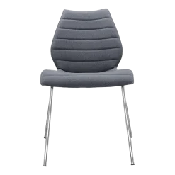 Chaise rembourrée gris foncé Maui Soft - Kartell