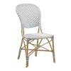 Chaise repas en aluminium noir et blanc Isabelle - Sika Design