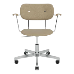 Chaise roulante en aluminium et tissu naturel 65x75cm - Audo