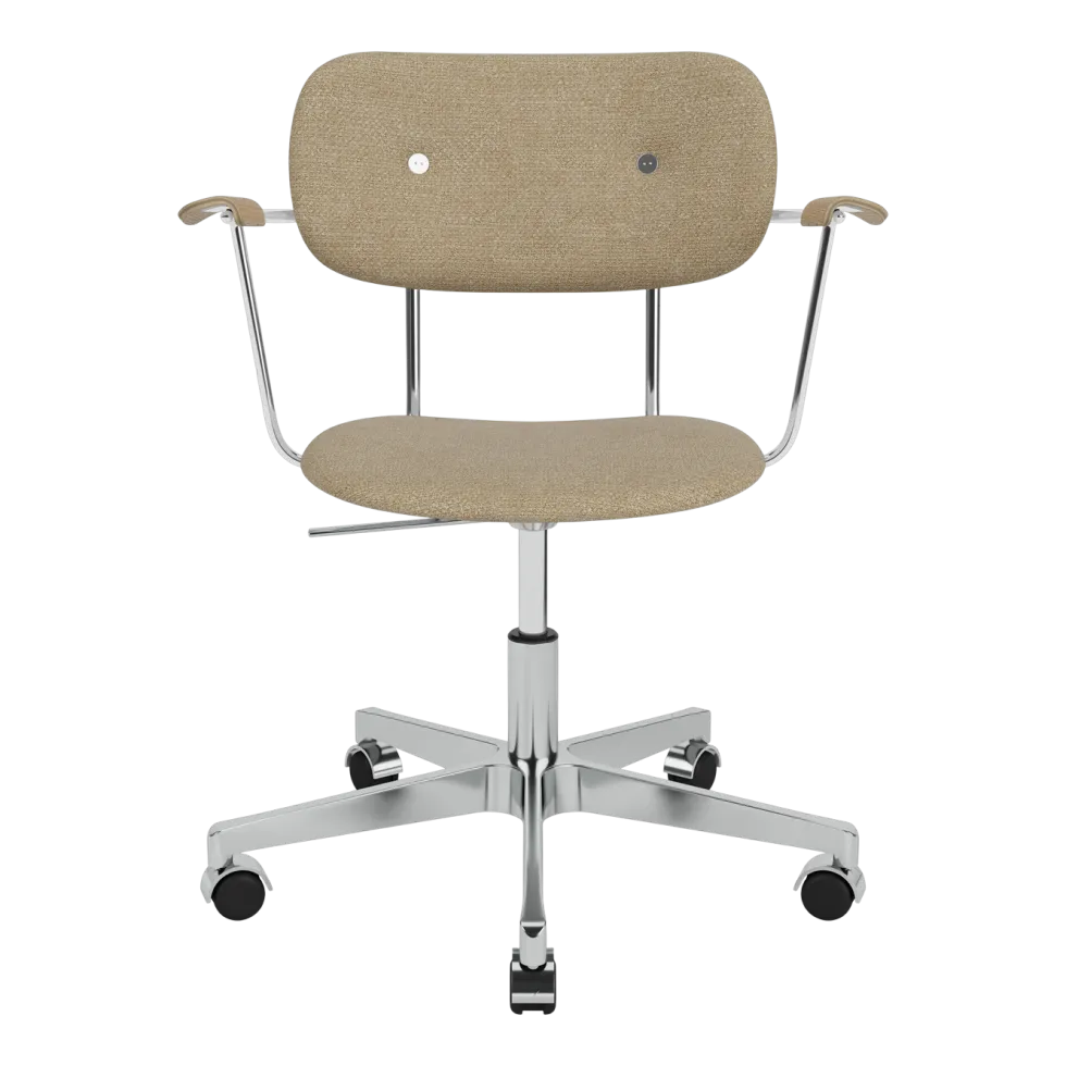 Chaise roulante en aluminium et tissu naturel 65x75cm - Audo