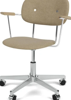 Chaise roulante en aluminium et tissu naturel 65x75cm - Audo