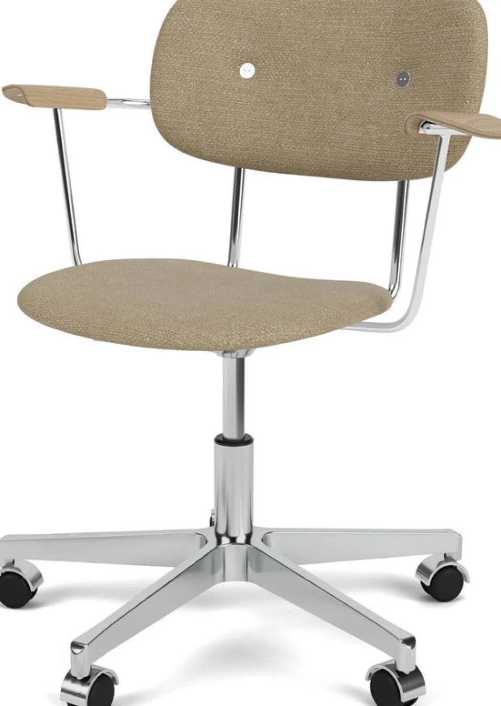 Chaise roulante en aluminium et tissu naturel 65x75cm - Audo