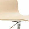 Chaise à roulettes en plastique recyclé pêche et pieds en aluminium AAC 50 2.0 - HAY