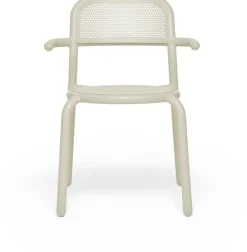 4 chaises beiges avec accoudoirs Toni - Fatboy