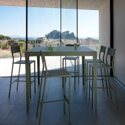 2 Chaises de bar en aluminium noir Take - Matière Grise