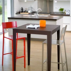 2 Chaises de bar en aluminium noir Take - Matière Grise
