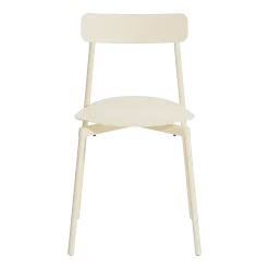 2 chaises d'extérieur en aluminium ivoire Fromme - Petite friture