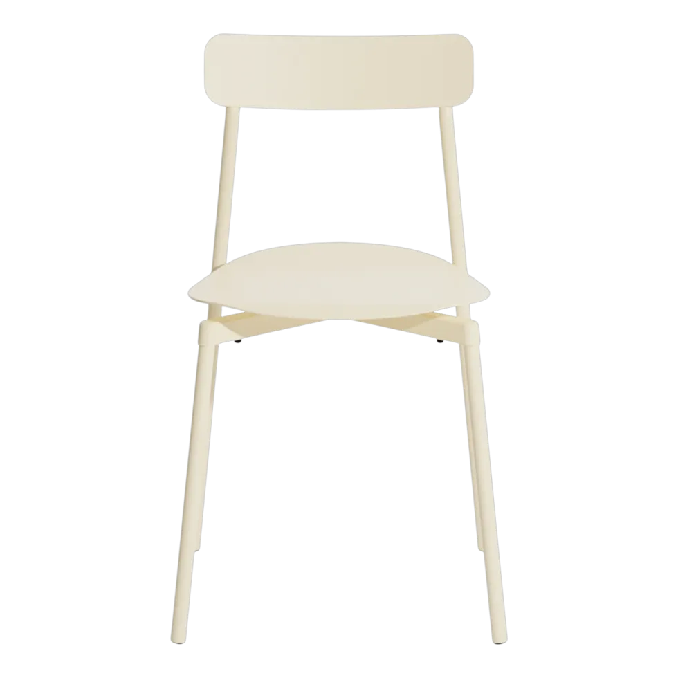 2 chaises d'extérieur en aluminium ivoire Fromme - Petite friture