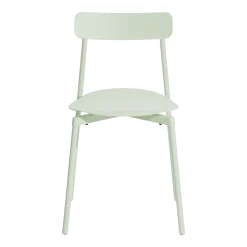 2 chaises d'extérieur en aluminium vert pastel Fromme - Petite friture