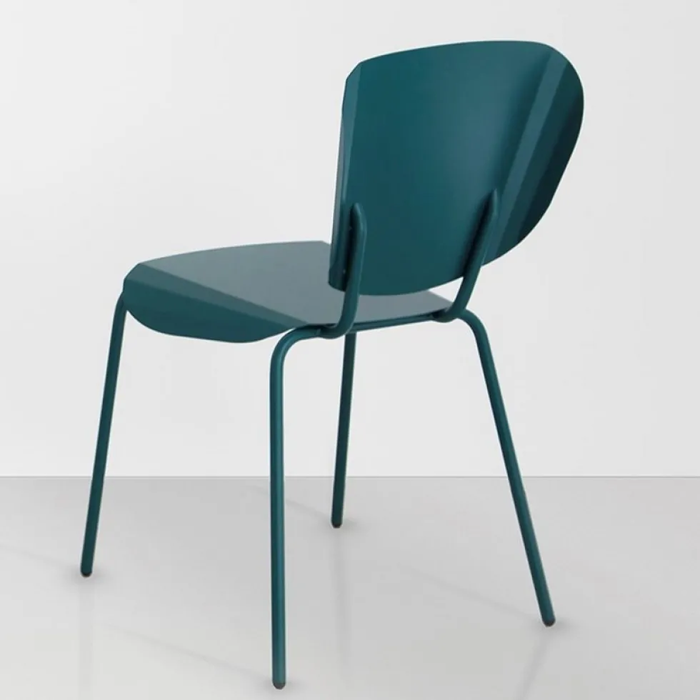 2 Chaises en acier blanc Batchair - Matière Grise