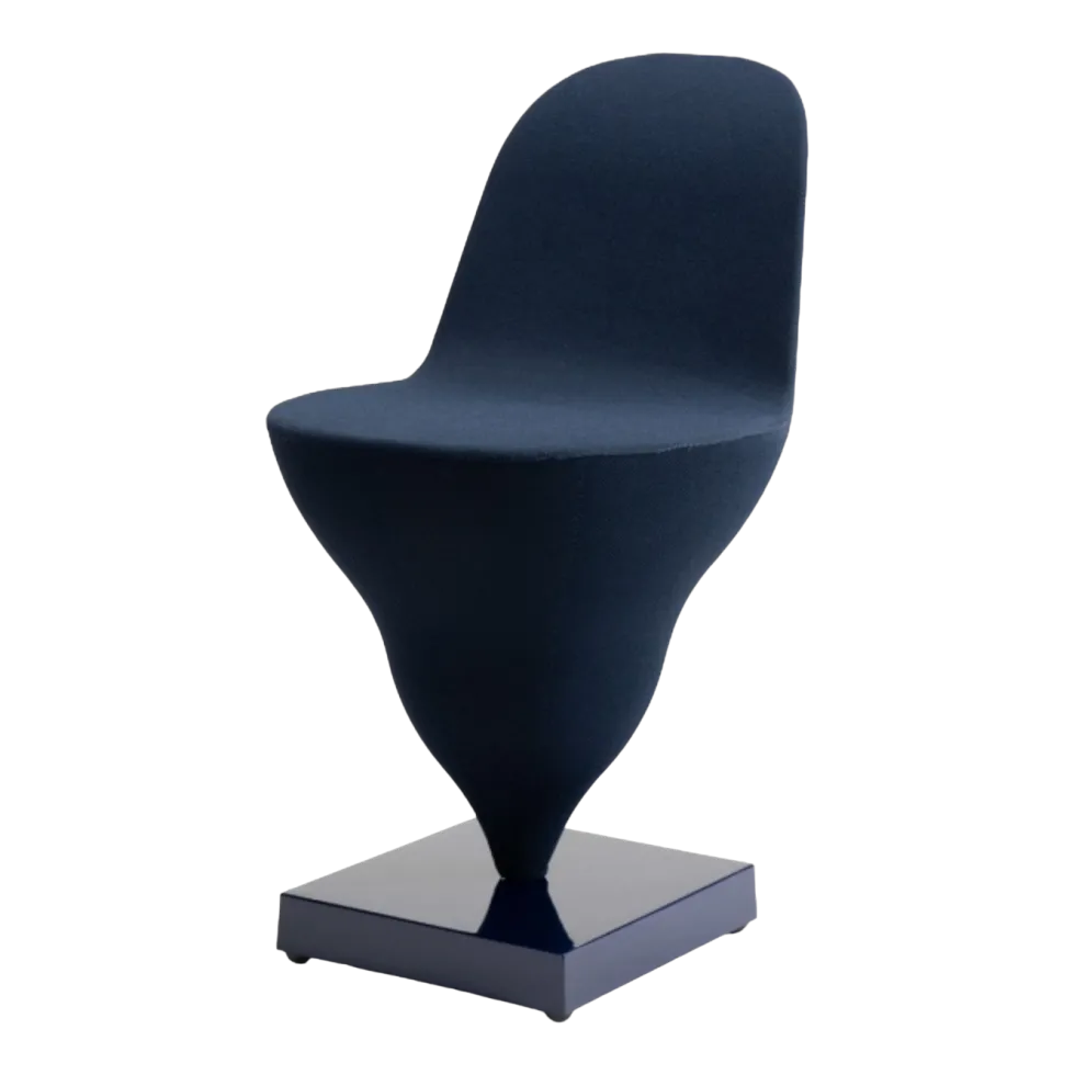 Chaise structure en métal navy et housse polyester plum 75cm Gelato - Moustache