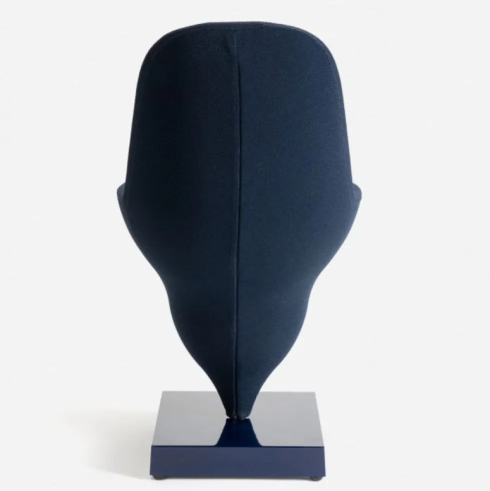 Chaise structure en métal navy et housse polyester plum 75cm Gelato - Moustache