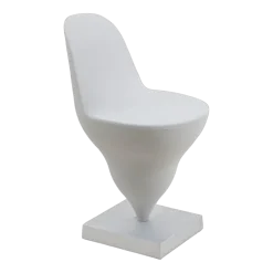 Chaise structure en métal raw et housse polyester licorice 75cm Gelato - Moustache