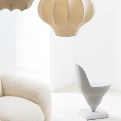 Chaise structure en métal raw et housse polyester licorice 75cm Gelato - Moustache