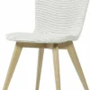 Chaise tressée blanche et piètement bois Lily - Vincent Sheppard