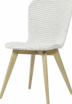 Chaise tressée blanche et piètement bois Lily - Vincent Sheppard