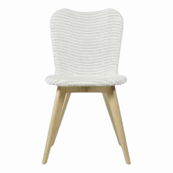 Chaise tressée blanche et piètement bois Lily - Vincent Sheppard