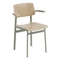 Chaise verte et bois naturel Loft - Muuto