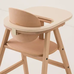 Chaise évolutive avec plateau en hêtre et coussin en coton bio vert Growing Green - Nobodinoz
