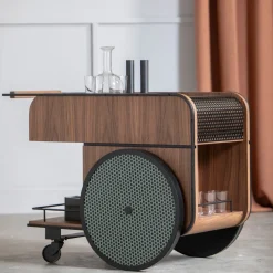 Chariot de bar en bois de noyer Trink - Kann Design