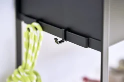 Chariot de rangement avec panier en acier noir 74,5x22x74,5cm - Yamazaki