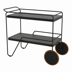 Chariot en aluminium et acier noir 75,5x95x46cm Click - Houe