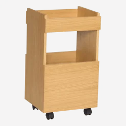 Chariot en bois de chêne naturel 40x35x70cm Forma - Hübsch