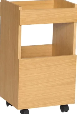 Chariot en bois de chêne naturel 40x35x70cm Forma - Hübsch