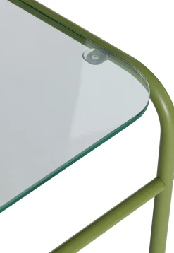 Chariot en verre transparent vert 43x42xh54cm Zephyr - Hübsch